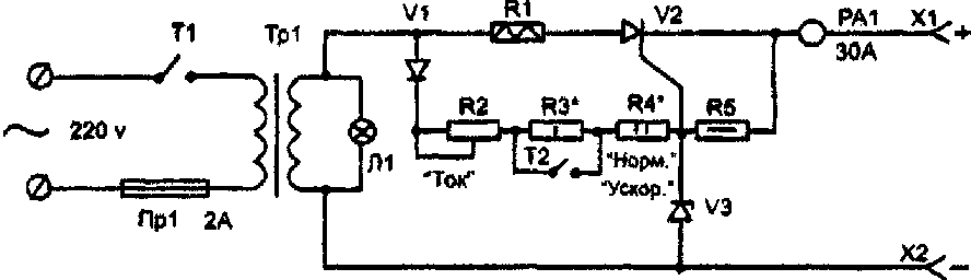 Описание работы автомата для отключения зарядного устройства