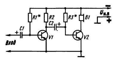Двухкаскадный усилитель на транзисторах